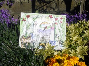 photo of art and flowers